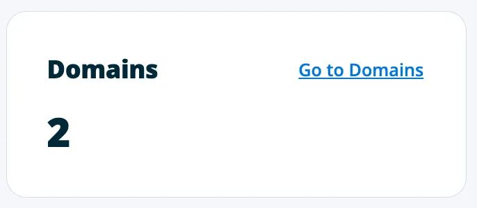 An Headless Platform environment details and the Add domain button